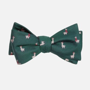 Fa-La Llama Hunter Green Bow Tie