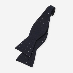 Dotted Flare Navy Bow Tie