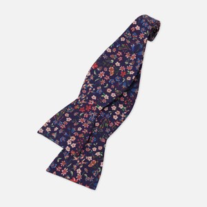 Donna Leigh Floral Navy Bow Tie
