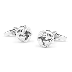 Knotted Silver Cufflinks