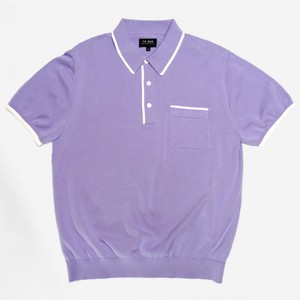 Tipped Cotton Sweater Lavender Polo
