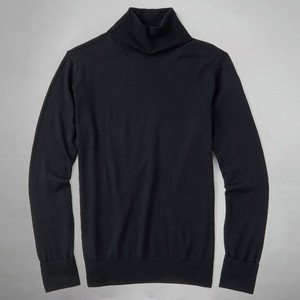Perfect Merino Wool Black Turtleneck Sweater