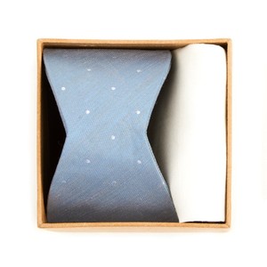 Bulletin Dot Bow Tie Box Slate Blue Gift Set