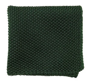 Solid Knit Hunter Green Pocket Square