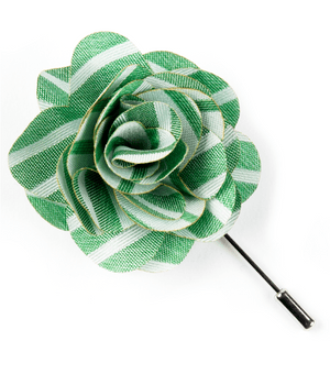 Unity Stripe Apple Green Lapel Flower