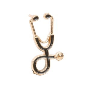 Stethoscope Black Lapel Pin