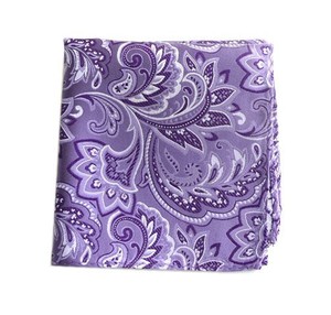 Organic Paisley Lavender Pocket Square