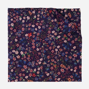 Donna Leigh Floral Navy Pocket Square