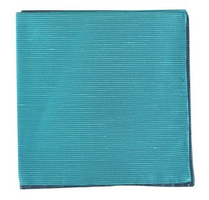 Fountain Solid Ocean Blue Pocket Square