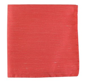 Fountain Solid Coral Pocket Square