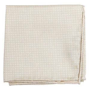 Dotted Spin Light Champagne Pocket Square