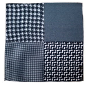 Houndstooth Panel Navy Pocket Square