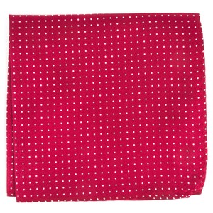 Mini Dots Red Pocket Square