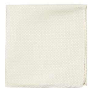 Be Married Checks Ivory Pocket Square