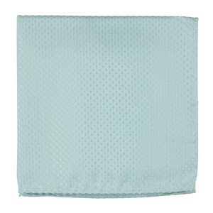 Be Married Checks Spearmint Pocket Square