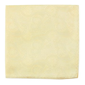 Twill Paisley Butter Pocket Square