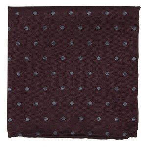 Dotted Hitch Burgundy Pocket Square