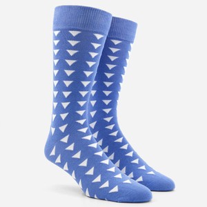 Triangle Geo Cornflower Dress Socks