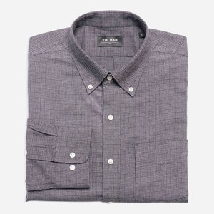 Flannel Glenplaid Charcoal Casual Shirt