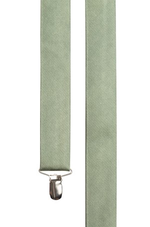Grosgrain Solid Sage Green Suspender