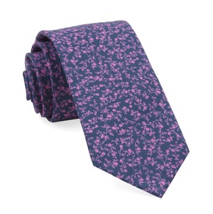 Floral Webb Navy Tie