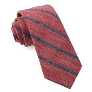 North Border Stripe Raspberry Tie
