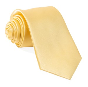 Solid Satin Butter Tie