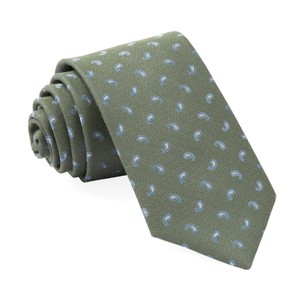 Prime Paisley Sage Green Tie