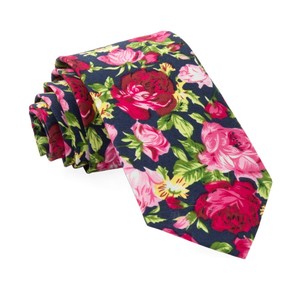 Rosebush Floral Navy Tie