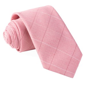 Daybreak Checks Pink Tie