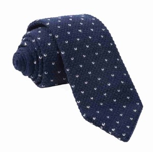 Birdseye Knit Navy Tie