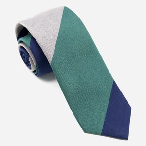 The Mega Stripe Green Tie