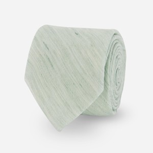 Solid Slub Linen Sage Green Tie