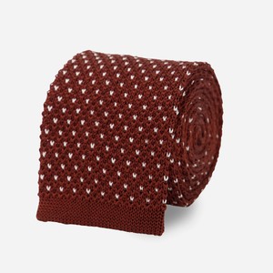 Knitted Dots Copper Tie