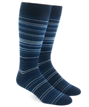 Multistripe Blues Dress Socks