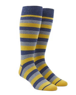 Varios Stripe Yellow Dress Socks