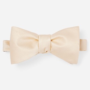 Grosgrain Solid Light Champagne Bow Tie