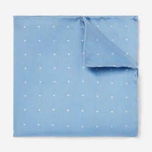 Bulletin Dot Slate Blue Pocket Square