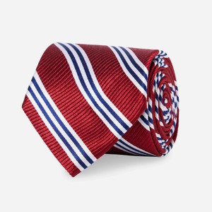 Bar Stripes Burgundy Tie