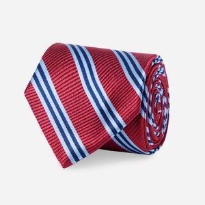 Bar Stripes Classic Red Tie