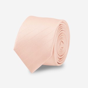 Herringbone Vow Blush Pink Tie