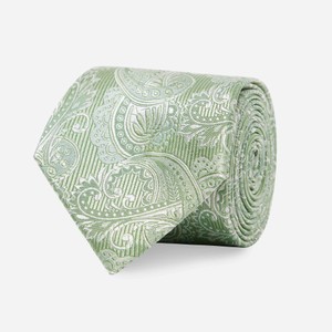 Twill Paisley Moss Green Tie