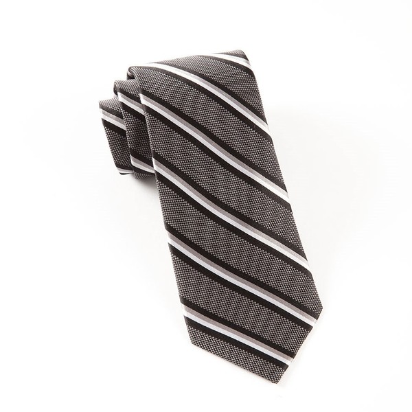 Ground Stripe Charcoal Tie