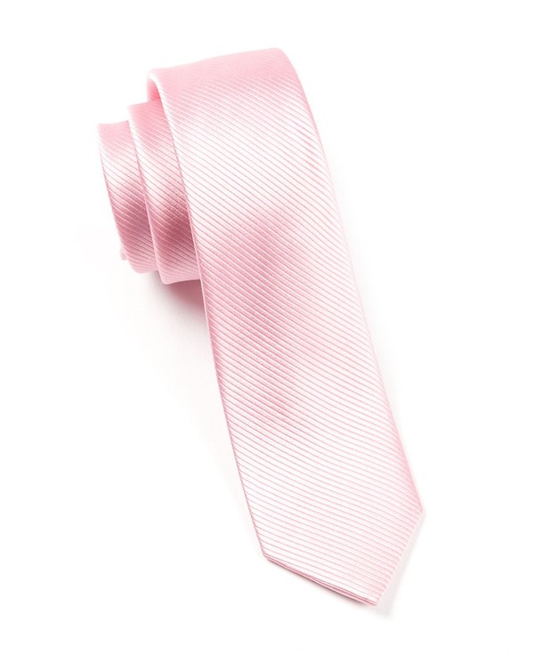 Skinny Solid Baby Pink Tie