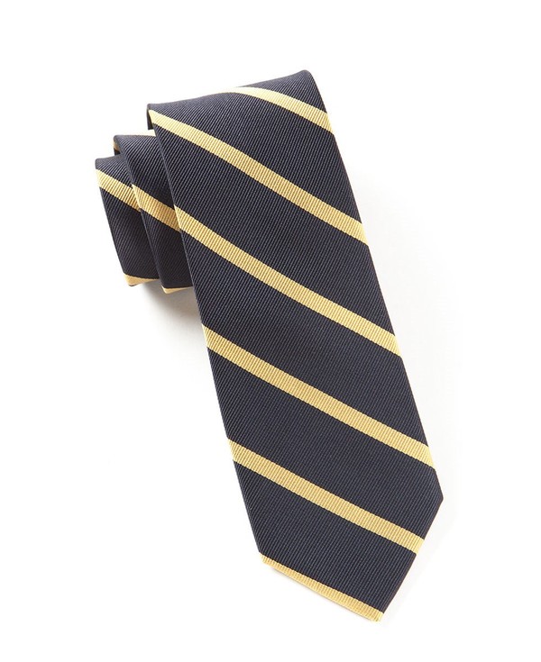 Trad Stripe Midnight Navy Tie