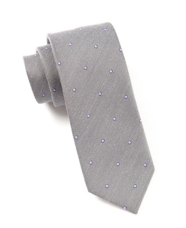 Wool Dots Charcoal Tie