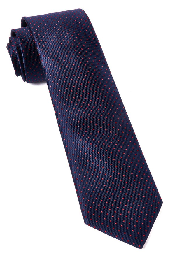 Mini Dots Matte Navy Tie
