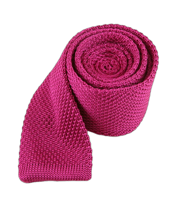 Knitted Fuchsia Tie