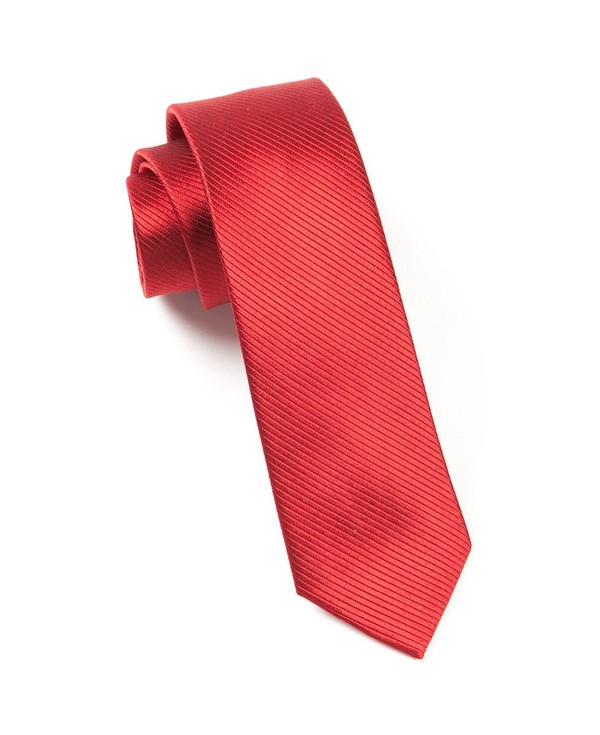 Skinny Solid Red Tie