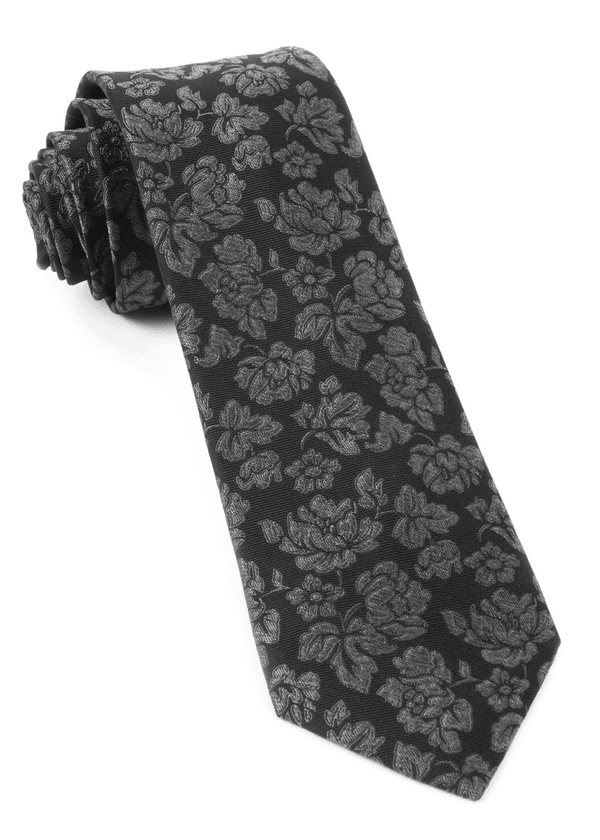 Intellect Floral Black Tie